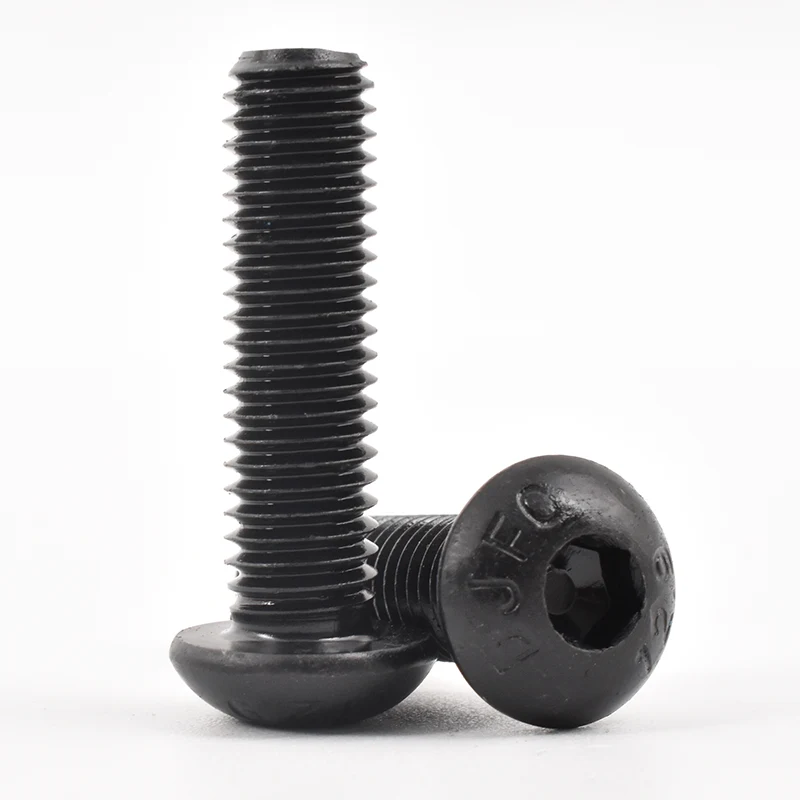Black Oxide hex Socket ခလုတ် ဦး ခေါင်း screw နှစ်ခု