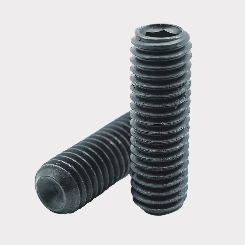 Black Oxide hex Socke သည် Cup Point နှင့်အတူ screw နှစ်ခု screw နှစ်ခုကိုသတ်မှတ်ပါ