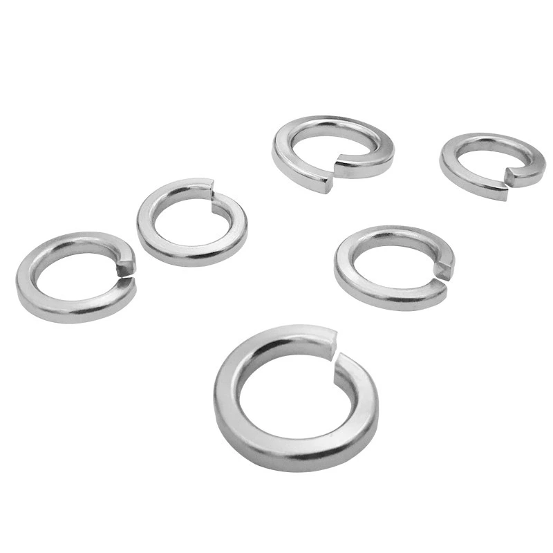 Nickel-plated Single Coil Spring Lock Washers
