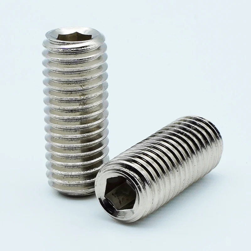 Nickel-plated Hex Socket Set Screws with Cup Point