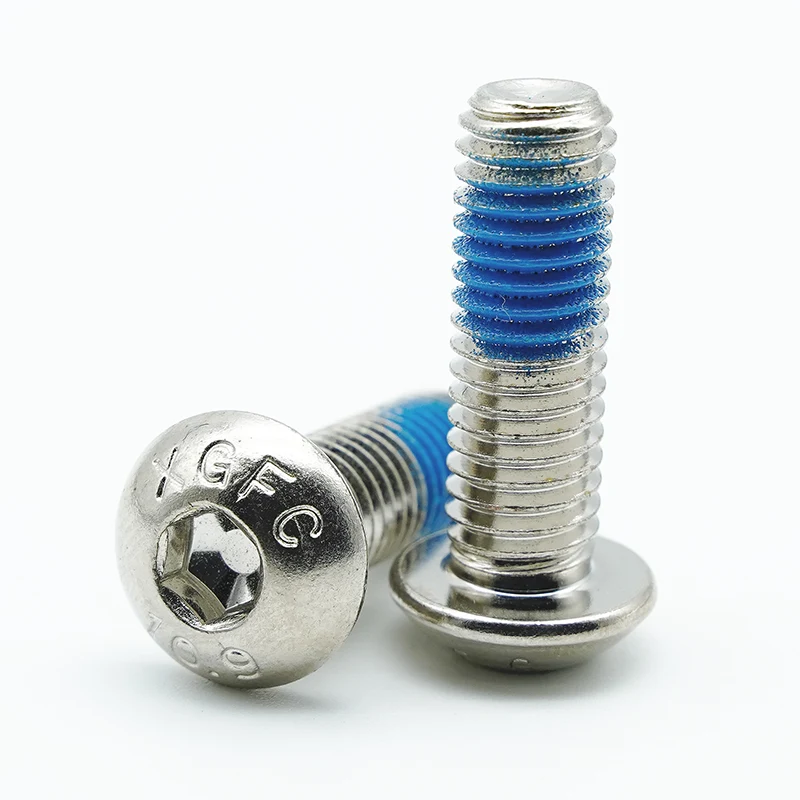 Nickel-plated နှင့် adhesive hex socket ခလုတ်ခေါင်းပေါ်