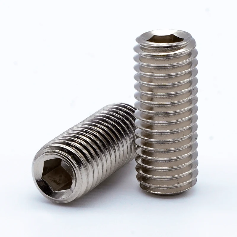 nickel-plated hex socket သည်ဖလားအမှတ်နှင့်အတူ screw နှစ်ခု screw နှစ်ခု